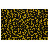 Kuba Style Pattern 121019 - Amber on Black Stof (Fat Quarter)