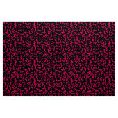 Kuba Style Pattern 121019 - Neon Red on Black Stof (Yard (91,4 cm))