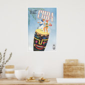 Kubaanse Reisposter Kubaanse Kunstprint Poster (Keuken)
