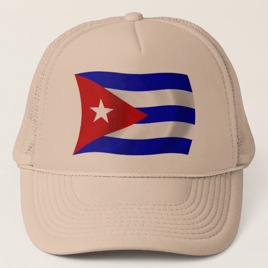 Kubaanse Vlag Hoed Trucker Pet (Voorkant)