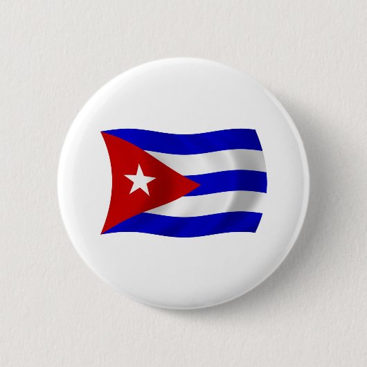 Kubaanse Vlag Knop Ronde Button 5,7 Cm (Voorkant)