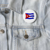 Kubaanse Vlag Knop Ronde Button 5,7 Cm (In situ)