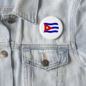Kubaanse Vlag Knop Ronde Button 5,7 Cm (In situ)