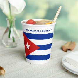 Kubaanse Vlag Verjaardagsfeestje Papieren Bekers