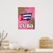 Kubaanse vlag vintage reisposter poster (Keuken)