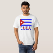 Kubaanse Vlag & Woord Licht T-shirt (Voorkant volledig)