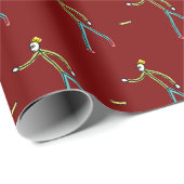 Kubb Spelende Stickman Cadeaupapier (Rol Hoek)
