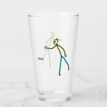 Kubb Spelende Stickman