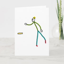 Kubb Spelende Stickman Kaart