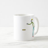 Kubb Spelende Stickman Koffiemok (Voorkant rechts)
