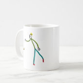 Kubb Spelende Stickman Koffiemok (Voorkant links)