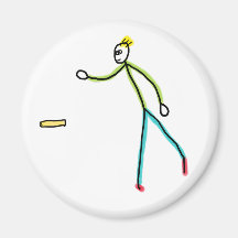 Kubb Spelende Stickman