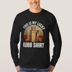 Kubb speler Viking schaken minnaar gazon spel set T-shirt