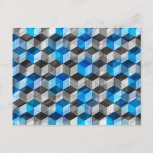 Kubben van grijs en blauw briefkaart