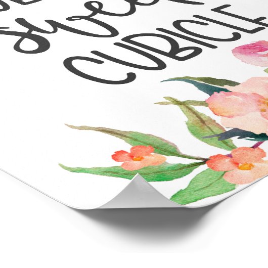 Kubicle, kantoor decor poster (Hoek)