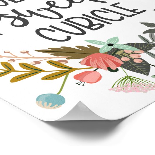 Kubicle, kantoor decor poster (Hoek)