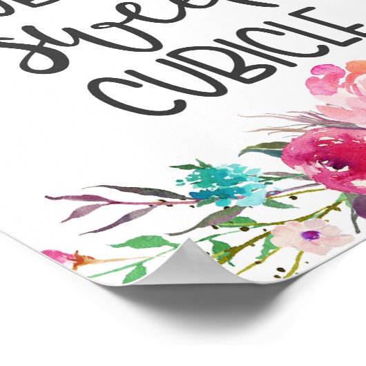 Kubicle, kantoor decor poster (Hoek)