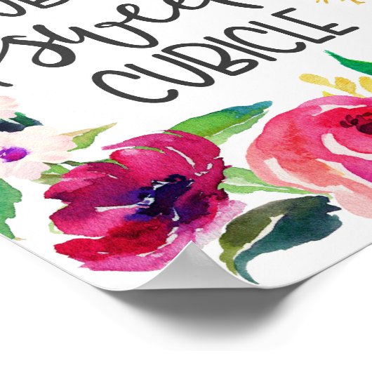 Kubicle, kantoor decor poster (Hoek)