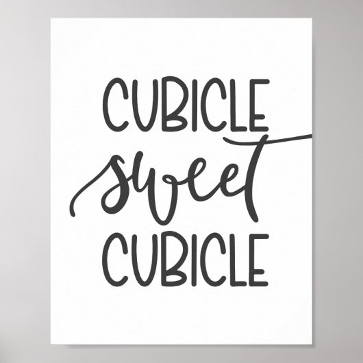 Kubicle (zoete kubbel) - Kantoor wanddecor Poster (Voorkant)