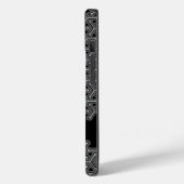 Kubieke grijze zwarte gevarieerde maataanduiding Case-Mate iPhone case (Achterkant / Links)