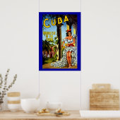  kubieke reisposter voor Cubaanse danseres Poster (Keuken)