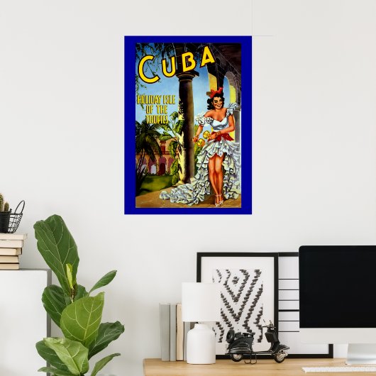  kubieke reisposter voor Cubaanse danseres Poster (Thuiskantoor)