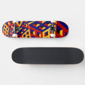 Kubisch patroon skateboard (Horizontaal)
