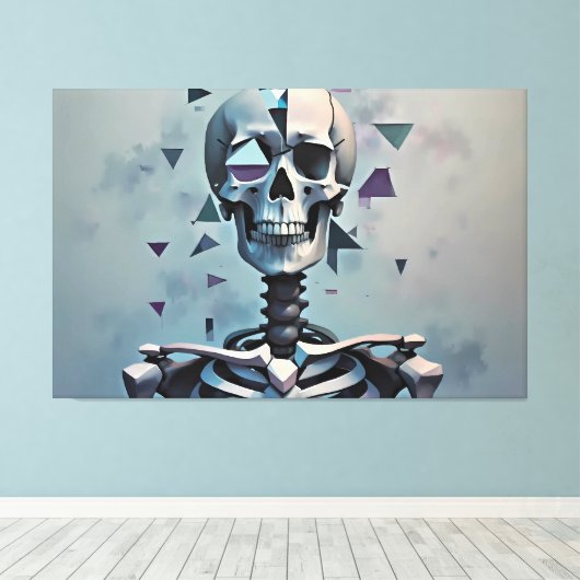 kubisch skelet canvas afdruk (Insitu (Houten vloer))