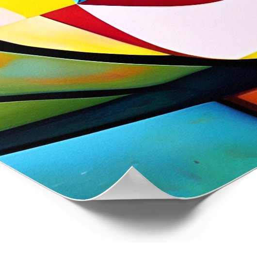 Kubisme Abstract gezicht Poster (Hoek)