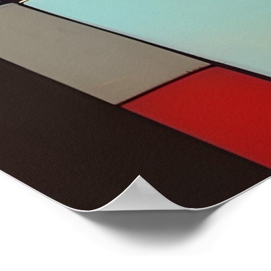 Kubisme Abstract Lady Face Poster (Hoek)