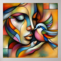 Kubisme, Abstract, modern, Poster, kunst