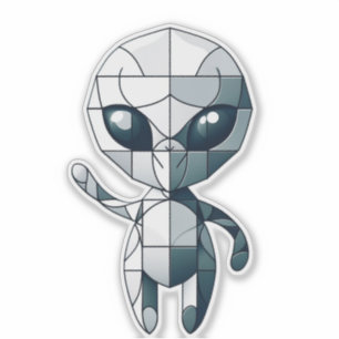 Kubisme buitenaardse Sticker