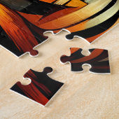 Kubisme Halloween Cat Jigsaw Puzzel (Zijkant)