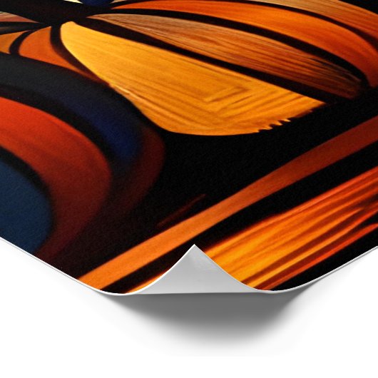 Kubisme Halloween Kat Poster (Hoek)