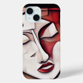 Kubisme Hedendaagse Kunst Abstract Gezicht Telefoo Case-Mate iPhone Case (Achterkant)