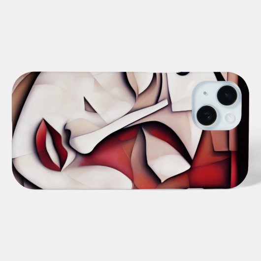 Kubisme Hedendaagse Kunst Abstract Gezicht Telefoo Case-Mate iPhone Case (Achterkant (horizontaal))