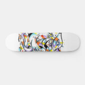 Kubisme hond skateboard dek (Horizontaal)