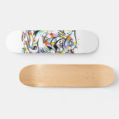 Kubisme hond skateboard dek (Horizontaal)