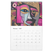 Kubisme in de stijl van Picasso. 2024 Kalender (Feb 2027)