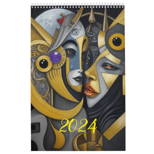 Kubisme in de stijl van Picasso. 2024 Kalender (Hoes)