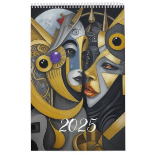 Kubisme in de stijl van Picasso. 2025 Kalender