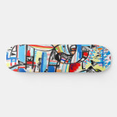 Kubisme jongen skateboards dek (Horizontaal)