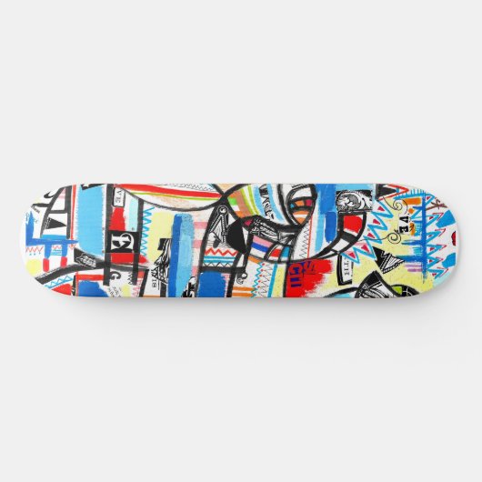 Kubisme jongen skateboards dek (Horizontaal)