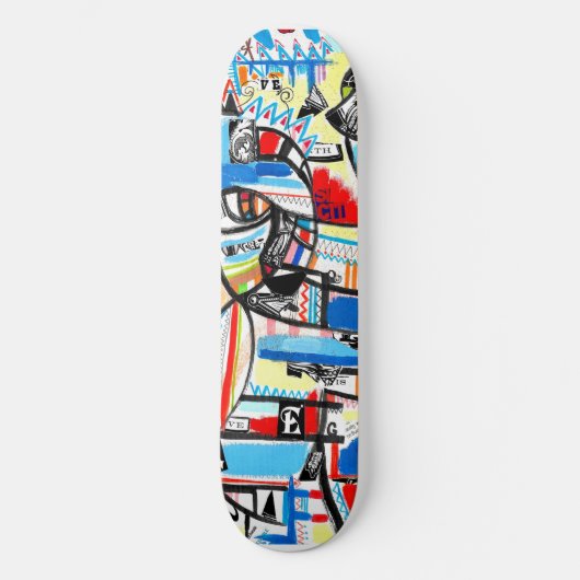 Kubisme jongen skateboards dek (Voorkant)