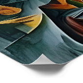 Kubisme Landschap 2 Poster (Hoek)