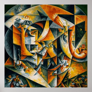 Kubisme Landschap 2 Poster