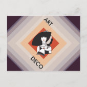 Kubisme Motief Mode Dame Briefkaart (Voorkant)