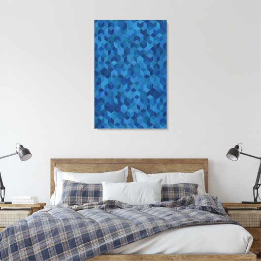 Kubisme Patroon Abstract Canvas Kunst (Insitu (Slaapkamer))