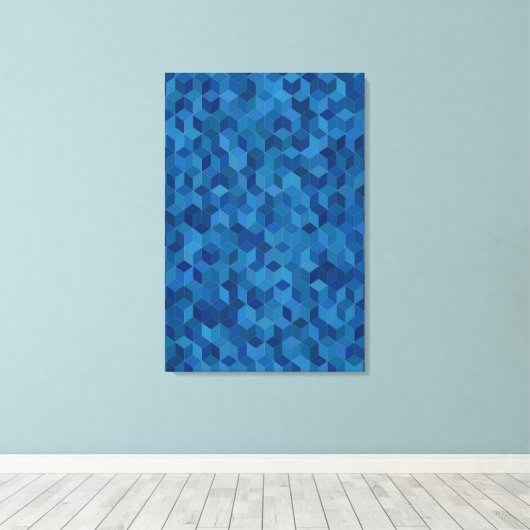 Kubisme Patroon Abstract Canvas Kunst (Insitu (Houten vloer))