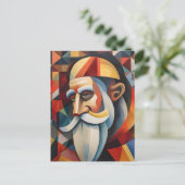 Kubisme Sinterklaas Feestdagenkaart (Staand voorkant)